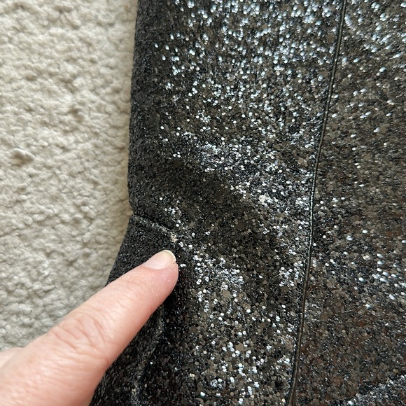 NWOT Lemon Drop black sparkle cowboy boots - Picture 7 of 16